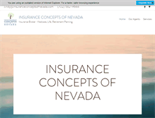 Tablet Screenshot of insuranceconceptsofnevada.com